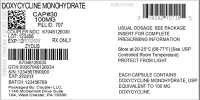 Label (68382 707 18 Doxy Mono 100mg 67046 1260 30)